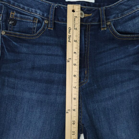 KanCan Curvy Ankle Jeans Womens Size 5 / 26 Mid Rise Dark Wash Denim - Picture 4 of 14
